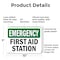 Signmission First Aid Station, 10 in W x Rectangle, Plastic OS-2PACK-EM-P-710-L-10381 - alternate 6